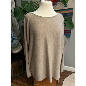Vince taupe wool and cashmere dolman sleeve sweater medium